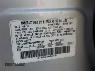 2017 Infiniti Q70 3.7 with VIN JN1BY1AP6HM740551, listed as a Copart auction lot 54435405 with 103,557 mi miles and Salvage Title. Bid and sale history available at DreamBid. Image 12.