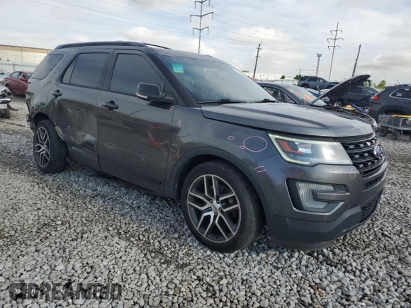 2017 Ford Explorer Sport with VIN 1FM5K8GT5HGB17022, listed as a Copart auction lot 56956435 with 85,560 mi miles and Salvage title. Bid and sale history available at DreamBid. Image 4.