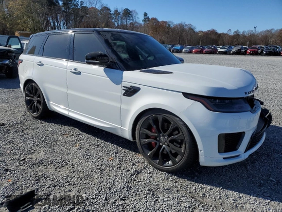 2021 Land Rover Range Rover Sport HST with VIN SALWS2RU2MA783336, listed as a Copart auction lot 82207714 with 0 mi miles and Salvage Title. Bid and sale history available at carsss.com. Image 4.