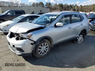 2015 Nissan Rogue SV with VIN KNMAT2MVXFP591564, listed as a Copart auction lot 48333455 with 77,453 mi miles and Salvage Title. Bid and sale history available at DreamBid. Image 1.