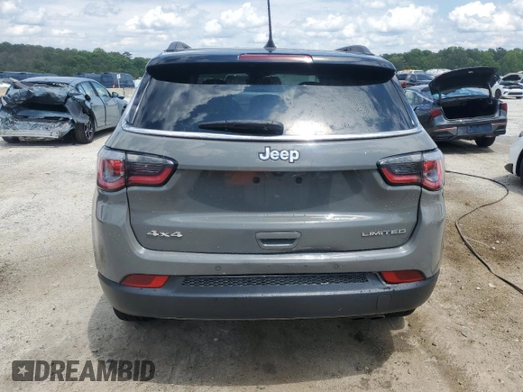 2021 Jeep Compass Limited with VIN 3C4NJDCB9MT599478, listed as a Copart auction lot 57153205 with 144,711 mi miles and Salvage title. Bid and sale history available at DreamBid. Image 6.