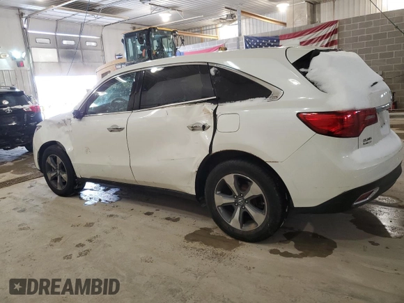 2016 Acura MDX with VIN 5FRYD4H29GB052581, listed as a Copart auction lot 45770155 with 179,244 mi miles and Salvage Title. Bid and sale history available at carsss.com. Image 2.