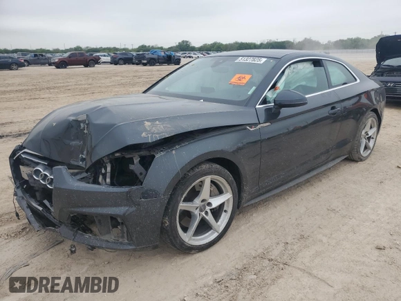 2018 Audi A5 Premium Plus with VIN WAUTNAF5XJA062229, listed as a Copart auction lot 51327825 with Not Provided miles and Salvage Title. Bid and sale history available at DreamBid. Image 1.