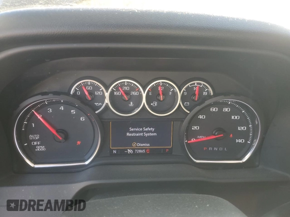 2020 Chevrolet Silverado 1500 RST with VIN 1GCRWDEK6LZ207208, listed as a Copart auction lot 47446095 with 72,865 mi miles and Salvage Title. Bid and sale history available at carsss.com. Image 9.
