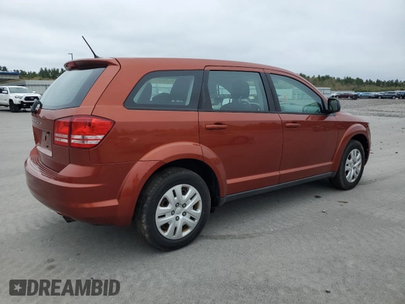 2014 Dodge Journey American Value with VIN 3C4PDCAB7ET102555, listed as a Copart auction lot 56461465 with 91,935 mi miles and Clean title. Bid and sale history available at DreamBid. Image 3.