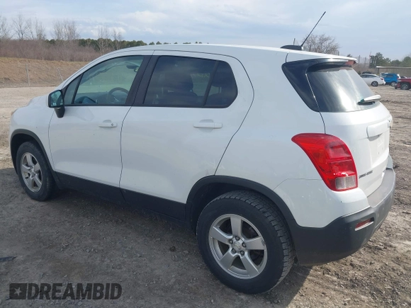 2016 Chevrolet Trax LS with VIN KL7CJNSB3GB762062, listed as a IAAI auction lot 41826277 with 115,235 mi miles. Bid and sale history available at carsss.com. Image 3.