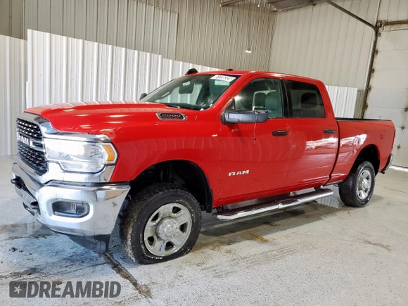 2024 Ram 2500 Big Horn с VIN 3C6UR5DJ2RG342489, выставлен на аукционе Copart как лот 61236325 с пробегом 5 948 миль миль и Чистый • Clean title. История ставок и продаж доступна на DreamBid. Изображение 1.