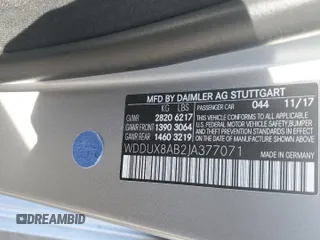 2018 Mercedes-Benz S with VIN WDDUX8AB2JA377071, listed as a Copart auction lot 79737574 with 60,854 mi miles and Salvage Title. Bid and sale history available at DreamBid. Image 12.