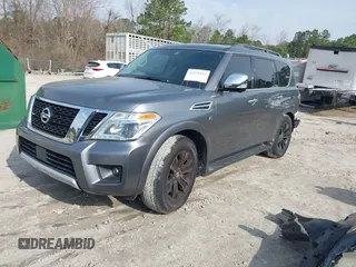 2018 Nissan Armada Platinum with VIN JN8AY2NF7J9331679, listed as a IAAI auction lot 41270116 with 115,433 mi miles. Bid and sale history available at carsss.com. Image 18.