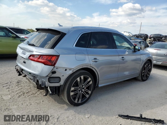 2018 Audi SQ5 Prestige with VIN WA1C4AFY3J2220186, listed as a Copart auction lot 40468764 with 19,476 mi miles and Non Repairable. Bid and sale history available at DreamBid. Image 3.