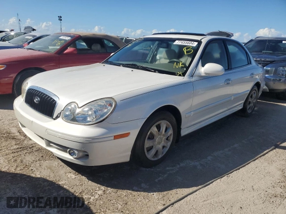 2002 Hyundai Sonata with VIN KMHWF25S82A665767, listed as a Copart auction lot 77455604 with 38,138 mi miles and Non Repairable. Bid and sale history available at carsss.com. Image 1.