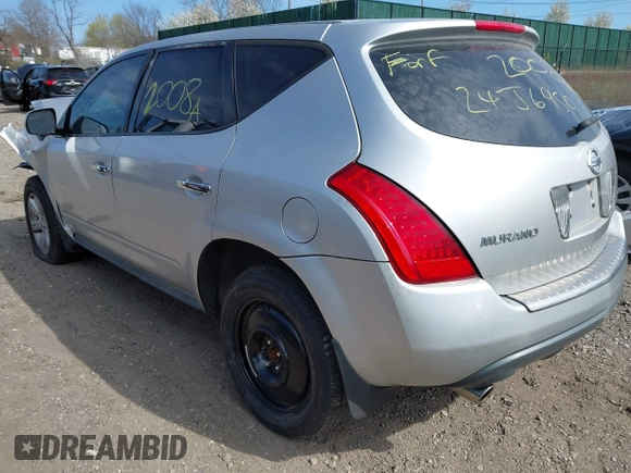 2007 Nissan Murano SL with VIN JN8AZ08W87W647843, listed as a IAAI auction lot 42082751 with Not Provided miles and . Bid and sale history available at DreamBid. Image 3.