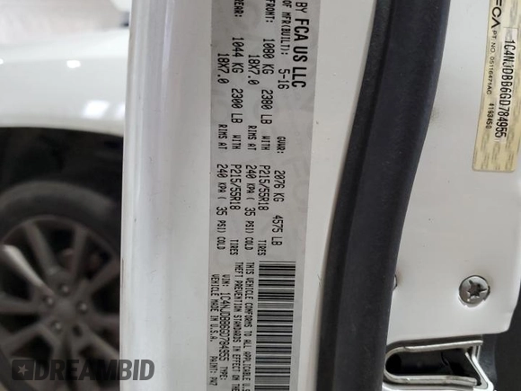 2016 Jeep Compass Sport SE с VIN 1C4NJDBB6GD784955, выставлен на аукционе Copart как лот 63054525 с пробегом 137 907 миль миль и Списание • Salvage title. История ставок и продаж доступна на DreamBid. Изображение 13.