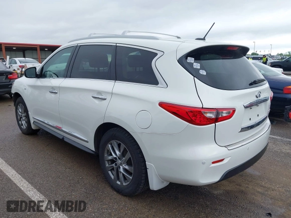 2014 Infiniti QX60 with VIN 5N1AL0MM2EC546616, listed as a IAAI auction lot 42134695 with 85,352 mi miles and . Bid and sale history available at DreamBid. Image 3.