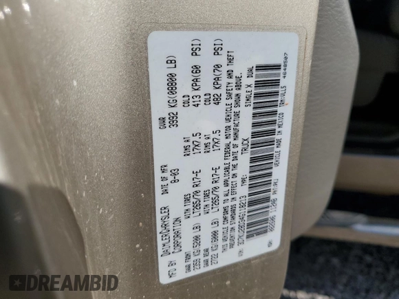 2004 Dodge Ram 2500 SLT with VIN 3D7KU28D34G118213, listed as a Copart auction lot 68894654 with 110,154 mi miles and Clean Title. Bid and sale history available at carsss.com. Image 13.