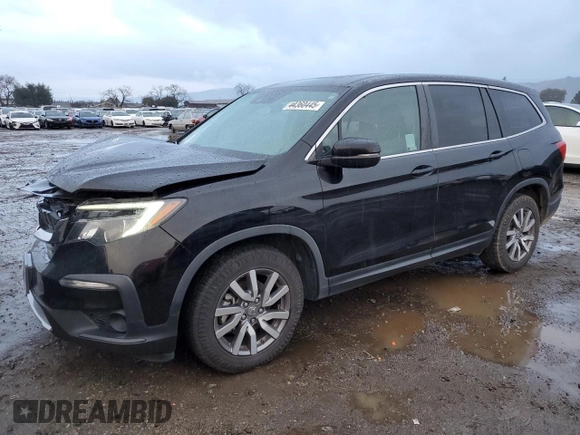 2019 Honda Pilot EX-L with VIN 5FNYF5H58KB036456, listed as a Copart auction lot 44360445 with 82,714 mi miles and Salvage Title. Bid and sale history available at DreamBid. Image 1.