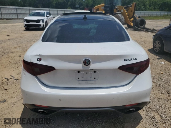 2018 Alfa Romeo Giulia Ti Sport with VIN ZARFAECN3J7599728, listed as a Copart auction lot 57711005 with Not provided miles and Salvage title. Bid and sale history available at DreamBid. Image 6.