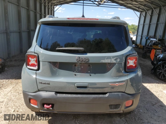 2018 Jeep Renegade Trailhawk with VIN ZACCJBCB3JPH43220, listed as a Copart auction lot 55473395 with Not provided miles and Salvage title. Bid and sale history available at DreamBid. Image 6.