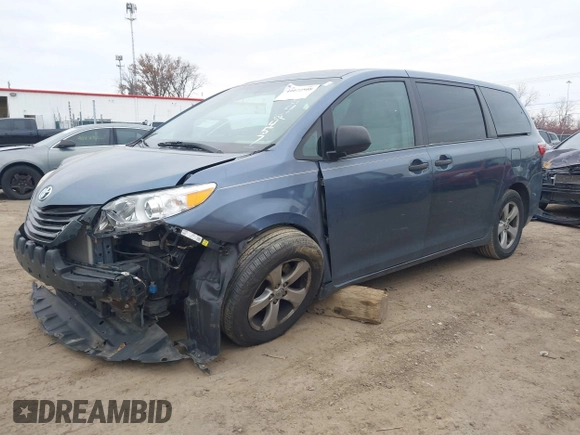2015 Toyota Sienna L with VIN 5TDZK3DC6FS542457, listed as a IAAI auction lot 41072508 with 167,509 mi miles and . Bid and sale history available at DreamBid. Image 2.