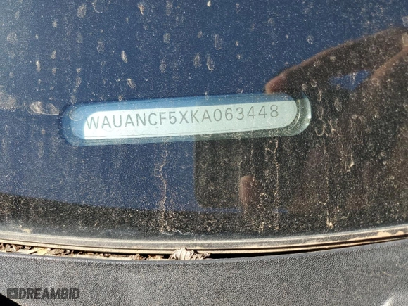 2019 Audi A5 Sportback Premium with VIN WAUANCF5XKA063448, listed as a Copart auction lot 79645484 with NaN miles and Salvage Title. Bid and sale history available at carsss.com. Image 12.