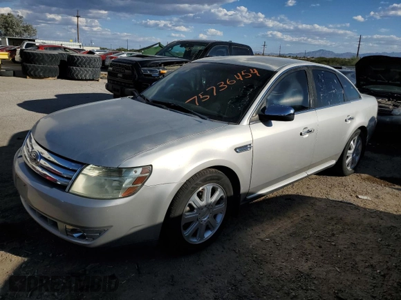 2008 Ford Taurus Limited with VIN 1FAHP25W28G178220, listed as a Copart auction lot 75736454 with 215,179 mi miles and Clean Title. Bid and sale history available at carsss.com. Image 1.