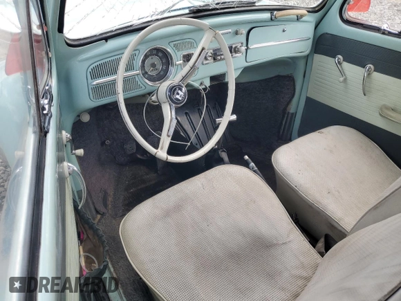 1964 Volkswagen Beetle with VIN 6441255, listed as a Copart auction lot 56974525 with 2,403 mi miles and Salvage title. Bid and sale history available at DreamBid. Image 8.