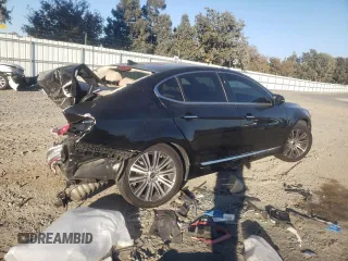 2014 Kia Cadenza Premium with VIN KNALN4D73E5163830, listed as a Copart auction lot 77258514 with 0 mi miles and Salvage Title. Bid and sale history available at carsss.com. Image 3.