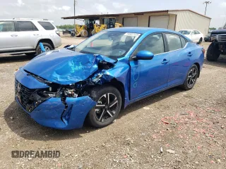 2025 Nissan Sentra SV with VIN 3N1AB8CV4SY240538, listed as a Copart auction lot 54407125 with 2,624 mi miles and Salvage Title. Bid and sale history available at carsss.com. Image 1.