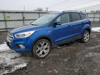 2019 Ford Escape Titanium with VIN 1FMCU9J96KUA01289, listed as a Copart auction lot 44680995 with 93,000 mi miles and Salvage Title. Bid and sale history available at carsss.com. Image 1.