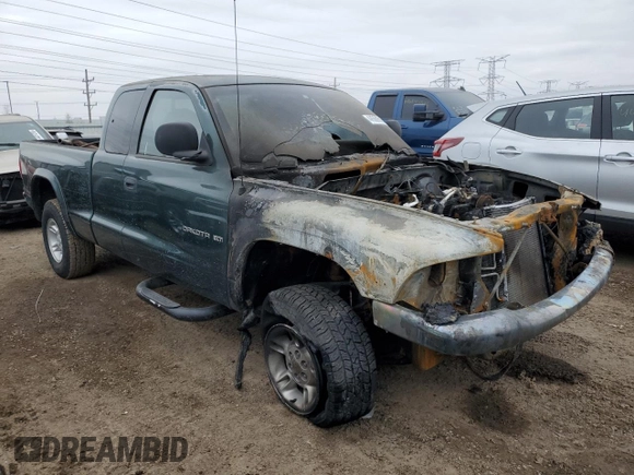 1998 Dodge Dakota SLT with VIN 1B7GG22Y0WS663798, listed as a Copart auction lot 44569915 with 0 mi miles and Salvage Title. Bid and sale history available at carsss.com. Image 4.