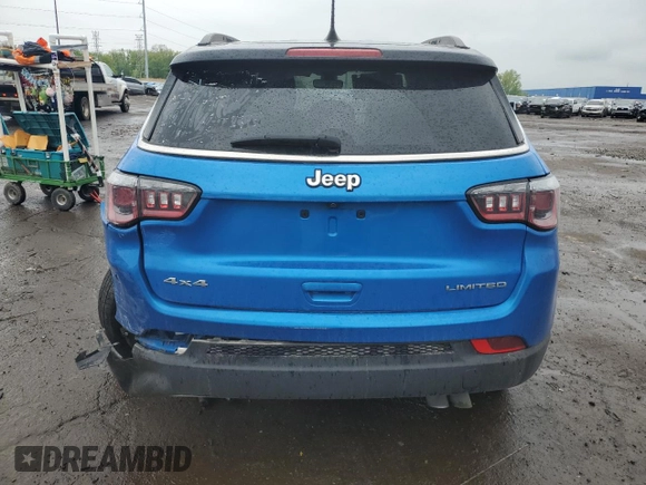 2019 Jeep Compass Limited z VIN 3C4NJDCB7KT647945, wystawiony jako Copart lot #56949725 z przebiegiem 41 892 mil mil oraz Czysty tytuł • Clean title. Historia ofert i sprzedaży dostępna na DreamBid. Obrazek 6.