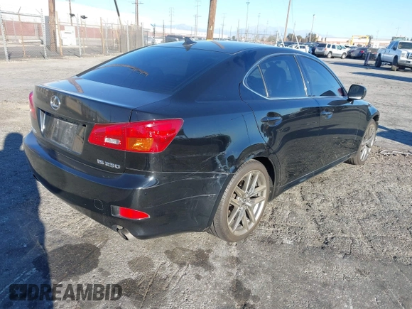 2008 Lexus IS 250 with VIN JTHBK262882073350, listed as a IAAI auction lot 41253717 with 204,791 mi miles. Bid and sale history available at carsss.com. Image 4.