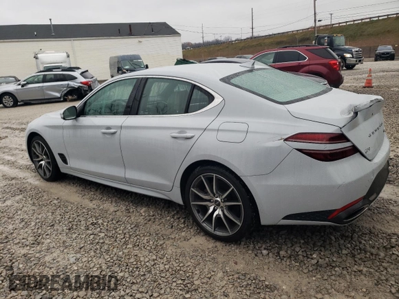 2023 Genesis G70 3.3T with VIN KMTG54TE7PU107887, listed as a Copart auction lot 80254334 with 24,294 mi miles and Salvage Title. Bid and sale history available at DreamBid. Image 2.