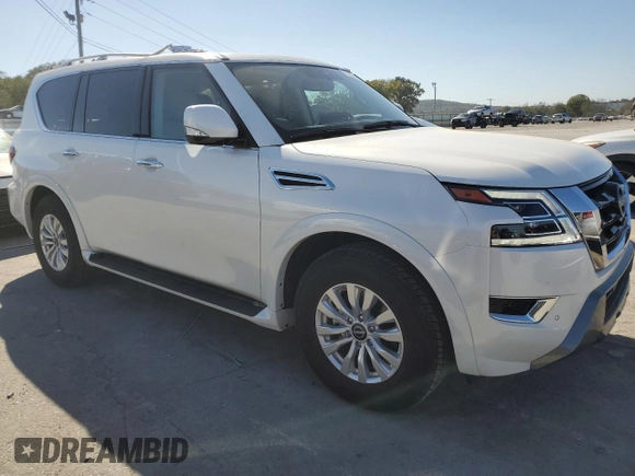 2024 Nissan Armada SV with VIN JN8AY2AC2R9195940, listed as a Copart auction lot 75650954 with 8,037 mi miles and Salvage Title. Bid and sale history available at carsss.com. Image 4.