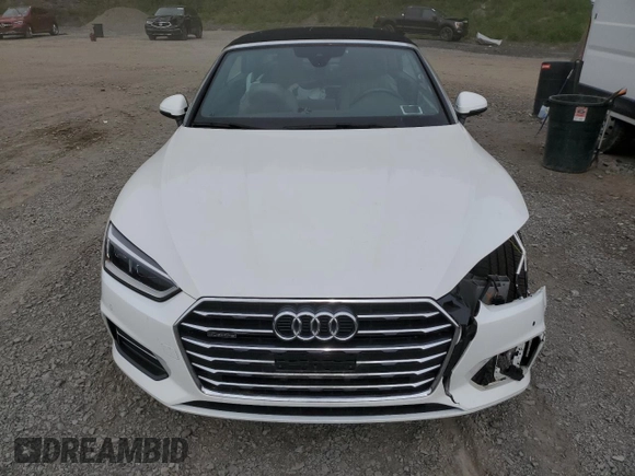 2018 Audi A5 Cabriolet Premium Plus z VIN WAUYNGF59JN017168, wystawiony jako Copart lot #57967415 z przebiegiem 12 383 mil mil oraz Szkoda całkowita • Salvage title. Historia ofert i sprzedaży dostępna na DreamBid. Obrazek 5.