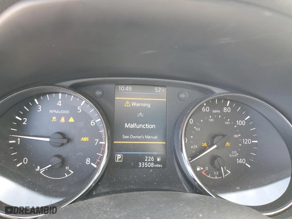 2022 Nissan Rogue Sport SL with VIN JN1BJ1CV3NW349535, listed as a Copart auction lot 42429595 with 33,508 mi miles and Salvage Title. Bid and sale history available at carsss.com. Image 9.
