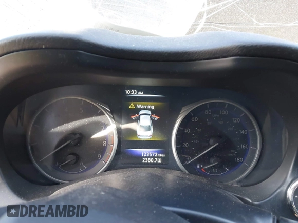 2014 Infiniti Q50 Premium with VIN JN1BV7AR7EM695001, listed as a IAAI auction lot 41429791 with 123,572 mi miles. Bid and sale history available at carsss.com. Image 7.