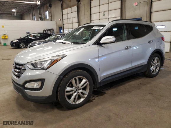 2014 Hyundai Santa Fe Sport Premium with VIN 5XYZUDLA7EG185849, listed as a Copart auction lot 48340905 with 121,665 mi miles and Salvage Title. Bid and sale history available at carsss.com. Image 1.