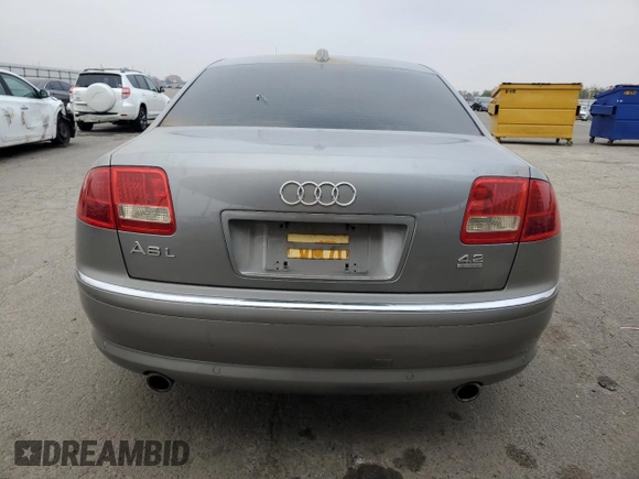 2004 Audi A8 L with VIN WAUML44E74N005627, listed as a Copart auction lot 84340834 with 139,575 mi miles and Clean Title. Bid and sale history available at carsss.com. Image 6.