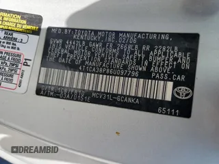 2006 Toyota Solara SE with VIN 4T1CA38P86U097796, listed as a Copart auction lot 64523925 with 155,836 mi miles and Salvage title. Bid and sale history available at DreamBid. Image 12.
