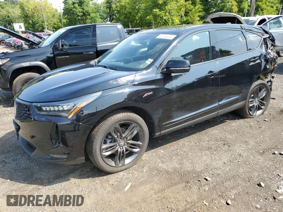 2023 Acura RDX w/A-Spec Package with VIN 5J8TC2H68PL021729, listed as a Copart auction lot 79398404 with 3,493 mi miles and Salvage title. Bid and sale history available at DreamBid. Image 1.