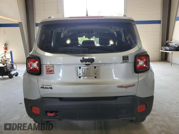 2016 Jeep Renegade Trailhawk with VIN ZACCJBCT3GPD16931, listed as a Copart auction lot 61857235 with 52,490 mi miles and Salvage title. Bid and sale history available at DreamBid. Image 6.