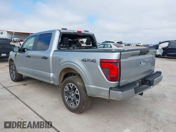 2024 Ford F-150 STX with VIN 1FTFW2L50RKE89481, listed as a IAAI auction lot 41570986 with 2,955 mi miles and . Bid and sale history available at carsss.com. Image 3.