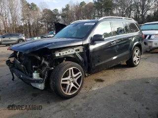 2014 Mercedes-Benz GL-Class GL 550 with VIN 4JGDF7DE4EA362215, listed as a Copart auction lot 43013855 with 113,328 mi miles and Salvage Title. Bid and sale history available at carsss.com. Image 1.
