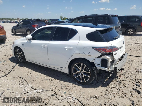 2015 Lexus CT 200h z VIN JTHKD5BH3F2229846, wystawiony jako Copart lot #57271885 z przebiegiem 106 509 mil mil oraz Tytuł czysty. Historia ofert i sprzedaży dostępna na DreamBid. Obrazek 2.