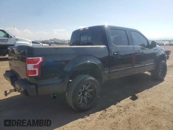 2018 Ford F-150 XL with VIN 1FTEW1EPXJFC53437, listed as a Copart auction lot 59896395 with 65,502 mi miles and Salvage title. Bid and sale history available at DreamBid. Image 3.