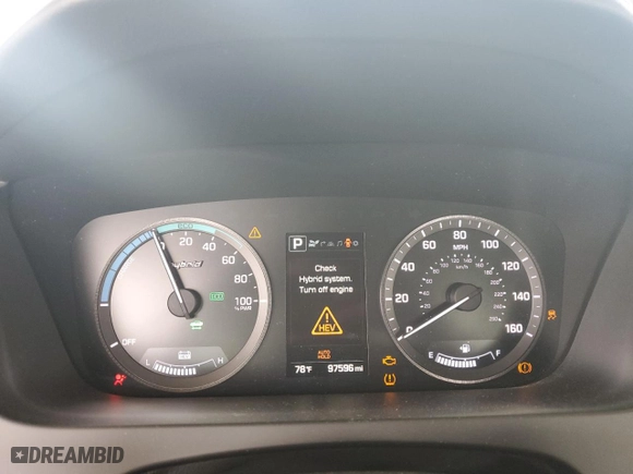 2017 Hyundai Sonata Hybrid Limited with VIN KMHE34L34HA066580, listed as a Copart auction lot 77194564 with 97,596 mi miles and Salvage Title. Bid and sale history available at carsss.com. Image 9.