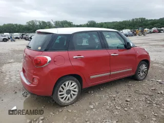 2014 FIAT 500L Lounge with VIN ZFBCFACH6EZ029513, listed as a Copart auction lot 57478605 with 105,824 mi miles and Salvage title. Bid and sale history available at DreamBid. Image 3.