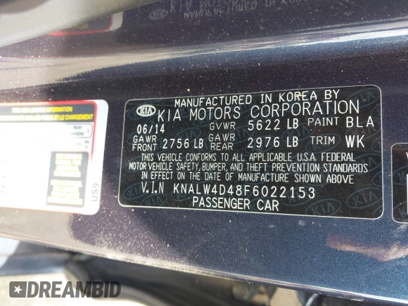 2015 Kia K900 Luxury z VIN KNALW4D48F6022153, wystawiony jako IAAI lot #42371868 z przebiegiem 75 422 mil mil oraz . Historia ofert i sprzedaży dostępna na DreamBid. Obrazek 9.