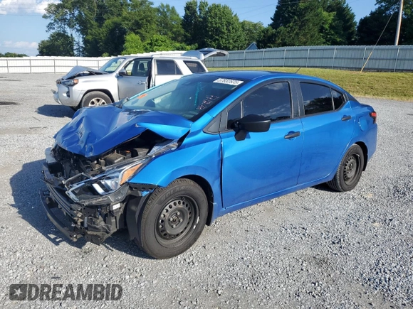 2021 Nissan Versa S with VIN 3N1CN8DV2ML809398, listed as a Copart auction lot 57832835 with 75,680 mi miles and Salvage title. Bid and sale history available at DreamBid. Image 1.